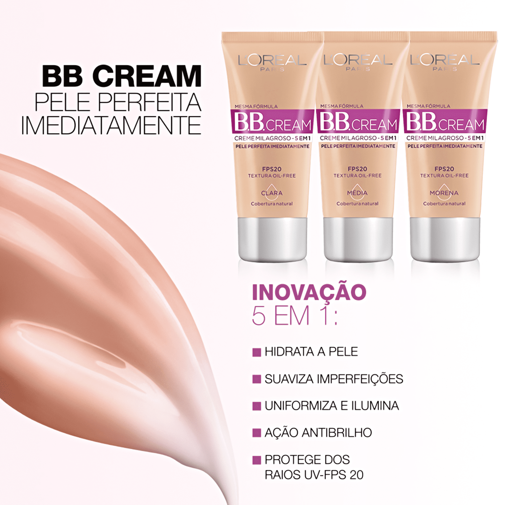 BB Cream 5 em 1 Loreal Paris